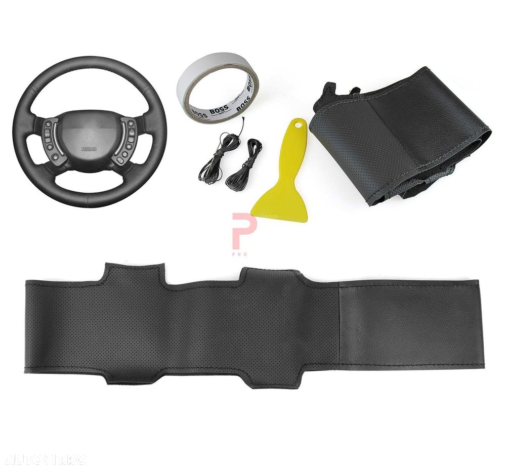 Husa volan piele negru 38 cm Range Rover 2003-2012 - 1