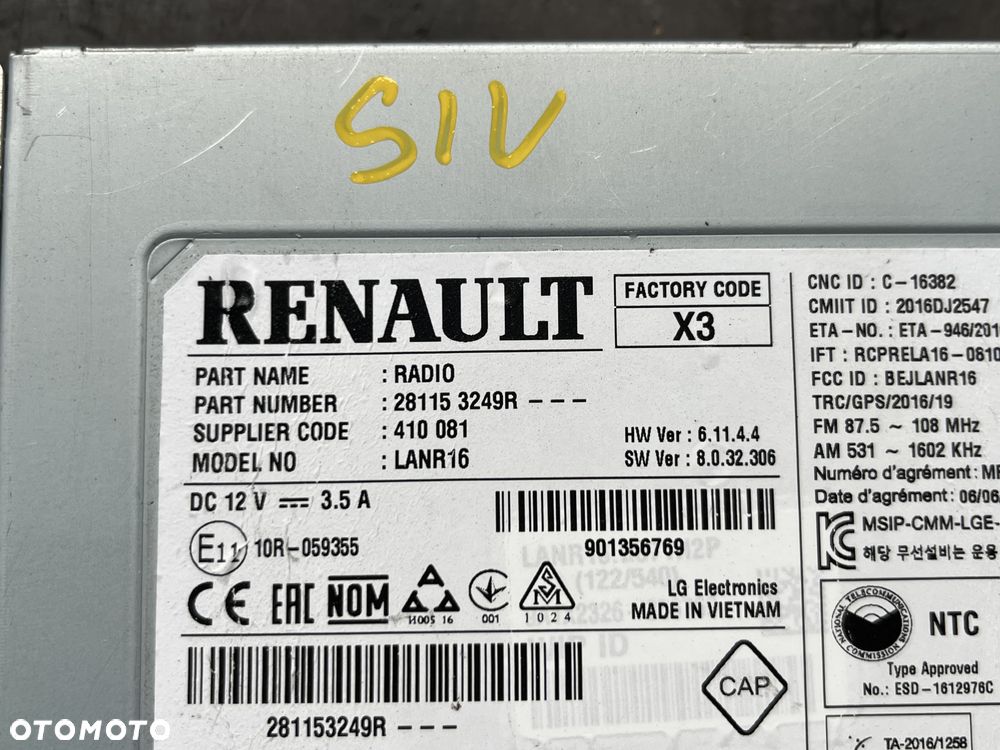 Radio Renault Scenic IV - 2