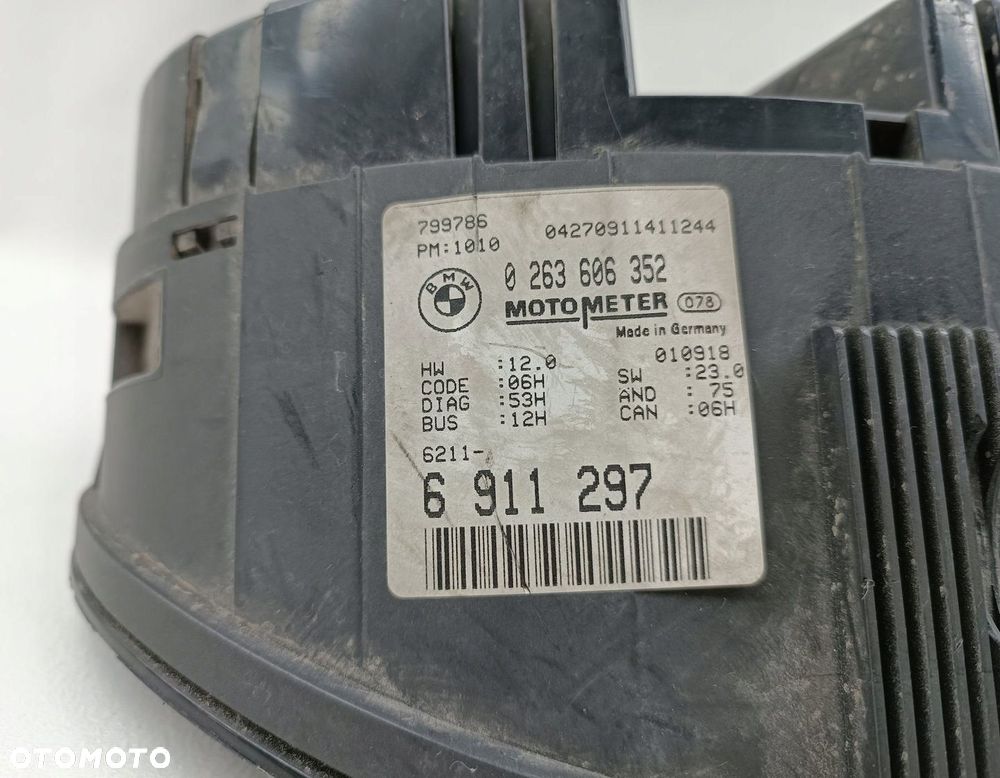 ZEGARY LICZNIK BMW E46 320i 2.0 6911297 0263606352 - 4