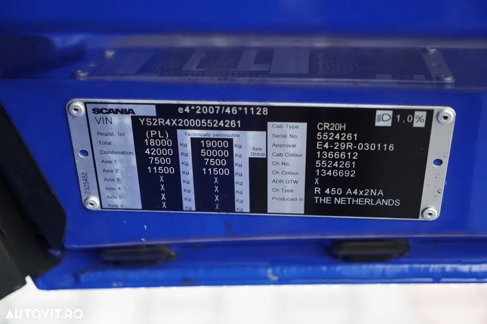 Scania R 450 / RETARDER / ANVELOPE 100% - 36