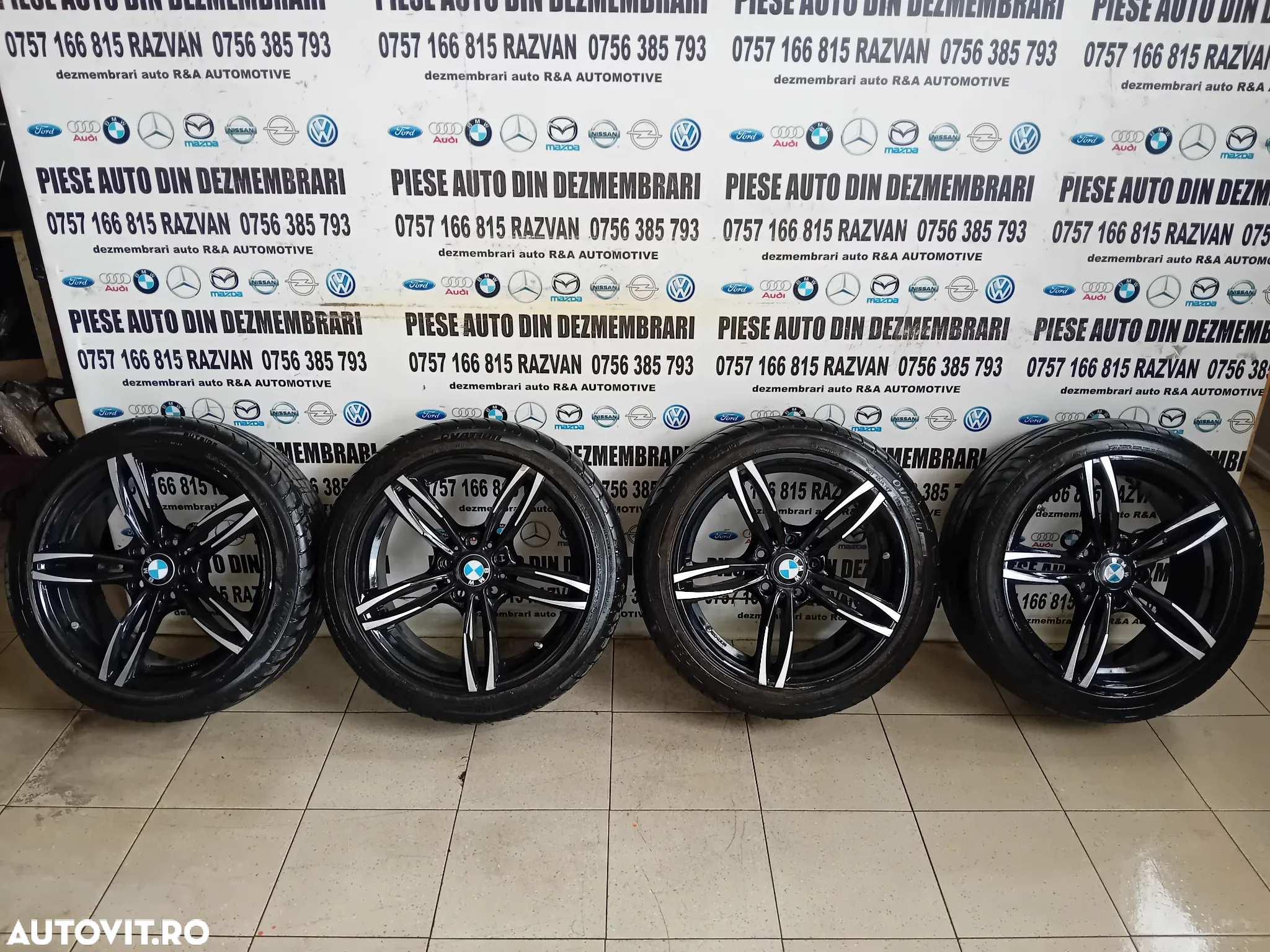 Jante Aluminiu BMW R18 Cu Anvelope Vara Dot 2022 225/45R18 5X120 F10 F30 F31 F32 F11 F01 F20 Etc - 3