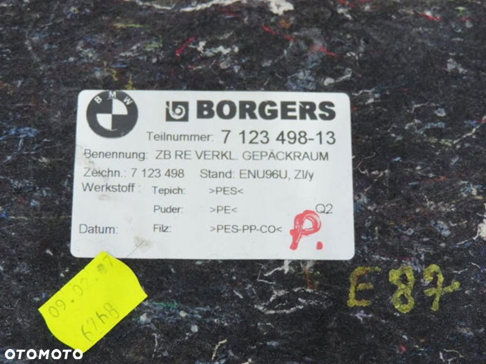 TAPICERKA BAGAŻNIKA PRAWA BMW E87 - 3