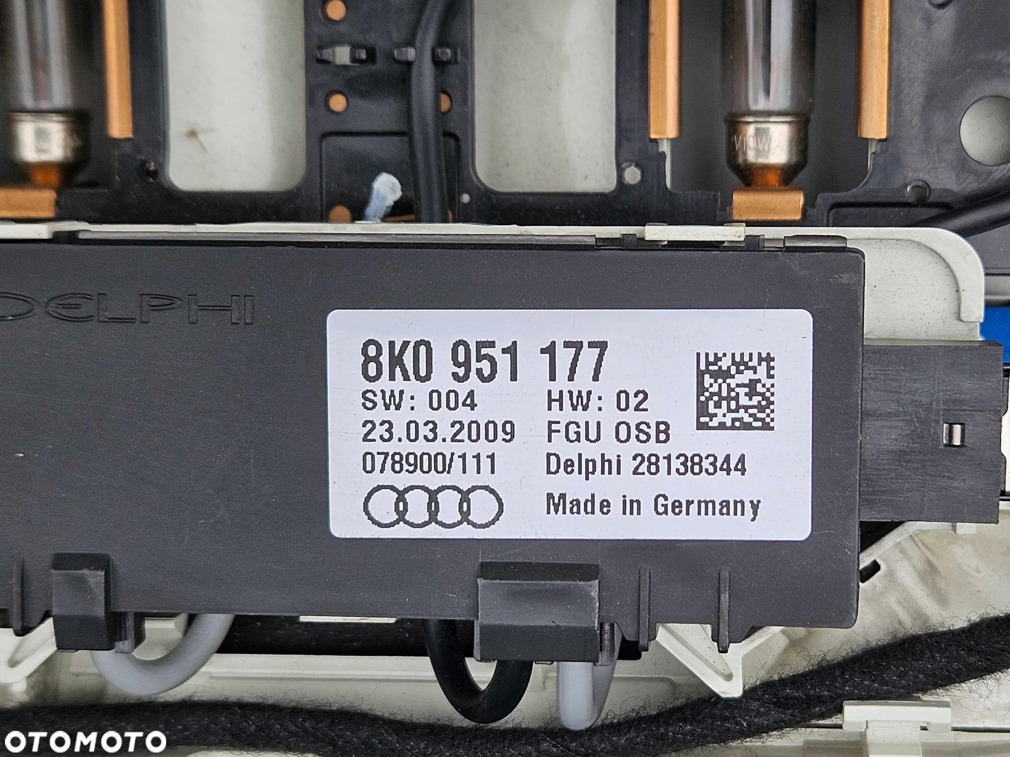 Lampka 8T0947135B 8K0951177 Podsufitki Czarna S-line Oświetlenie Ambiente Kabiny Schowek Okulary Audi A4 B8 A5 8T Q5 8R - 16
