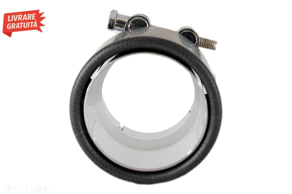 Toba Universala Ornament Sistem de evacuare Carbon Fiber Finisaj Mat 6.8cm / 2.67i- livrare gratuita - 6