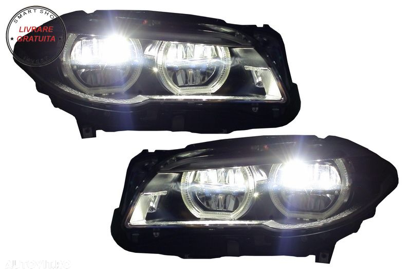 Faruri Full LED BMW F10 F11 5 Seria (2011-2013) Angel Eyes- livrare gratuita - 10