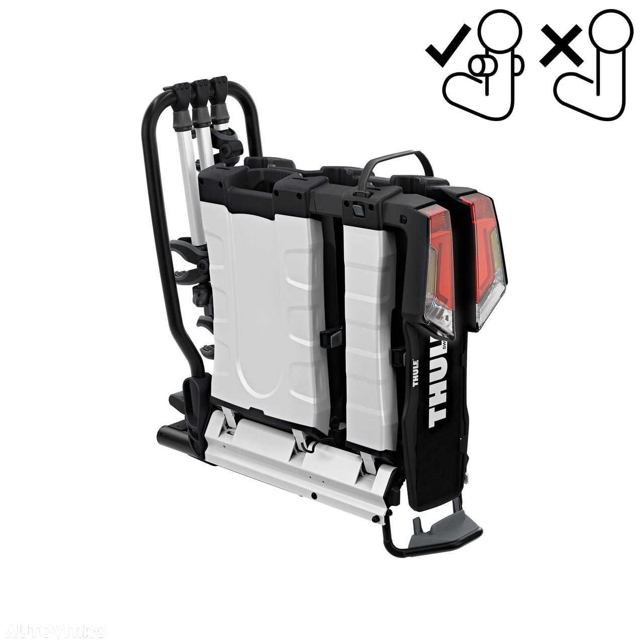 Suport 3 biciclete Thule EasyFold XTF 3 cu prindere pe carligul de remorcare (13pini) - 2