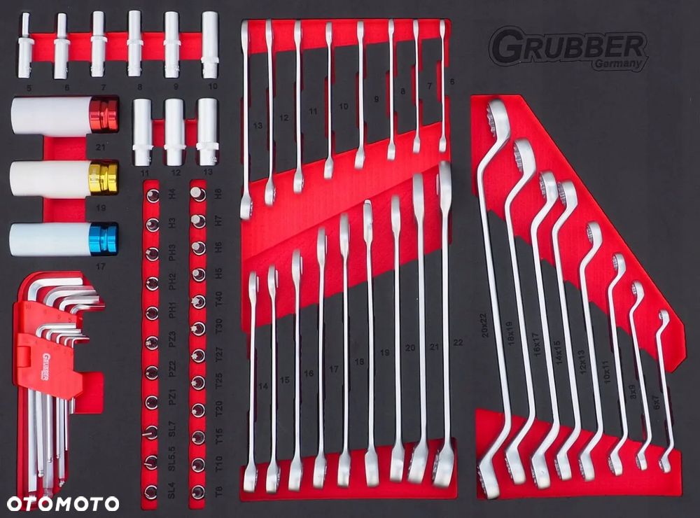 Wózek narzędziowy Szafka narzędziowa z wyposaż. GRUBBER 235ele WN236 - 15