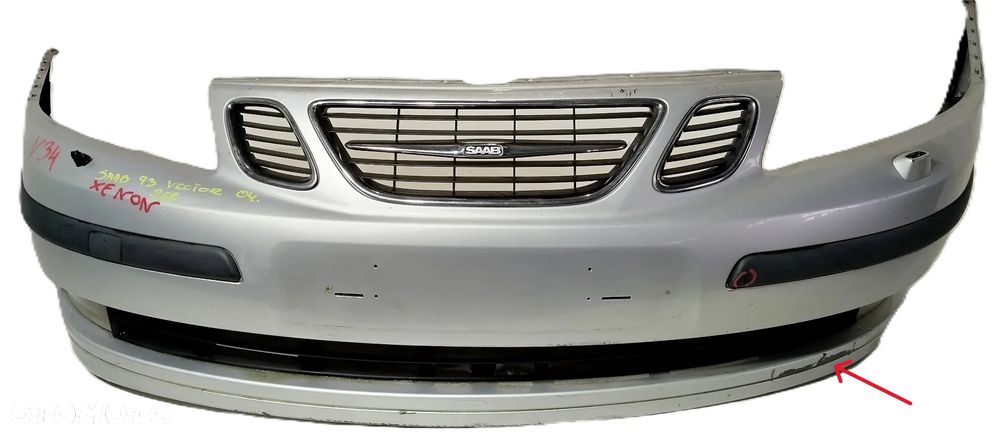 zderzak przedni przód grill SAAB II 93 9-3 02-10 SPRYSKI 268 - 1