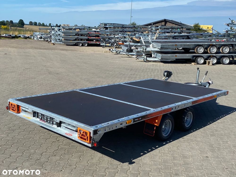 TA-NO DOSTAWA! Przyczepa laweta Gravity wym. 400x200, uchylna grawitacyjnie, SPAWANA, FULL LED, ryglowane najazdy HIT! - 14