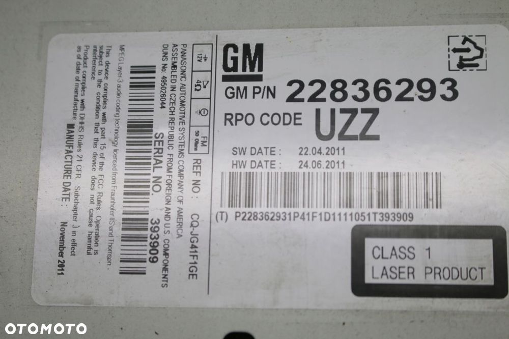 radio CD 400 Opel Astra J - 9