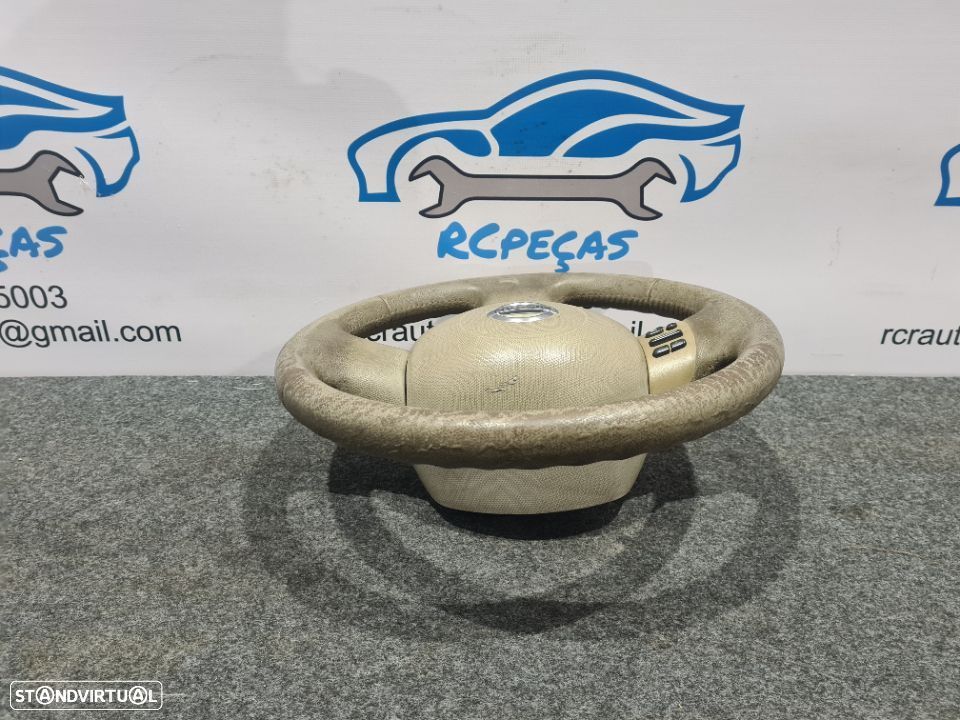 VOLANTE GUIADOR COMPLETO NISSAN MICRA II 2 MK2 K12 PELE AIRBAG COMANDOS MULTIFUNÇÕES - 5