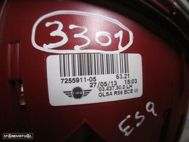 Farol Tras 725591105 MINI R56 2013 1.6I 75CV 3P PRETO ESQ ORIGINAL DANIFICADO - 11
