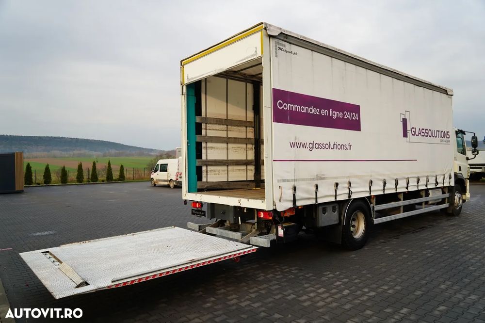 DAF CF 290 / 4X2 / SOLO / CORTINĂ 8M / HALOGEN DHOLLANDIA / PODEA REZISTENTĂ / EURO 6 - 21