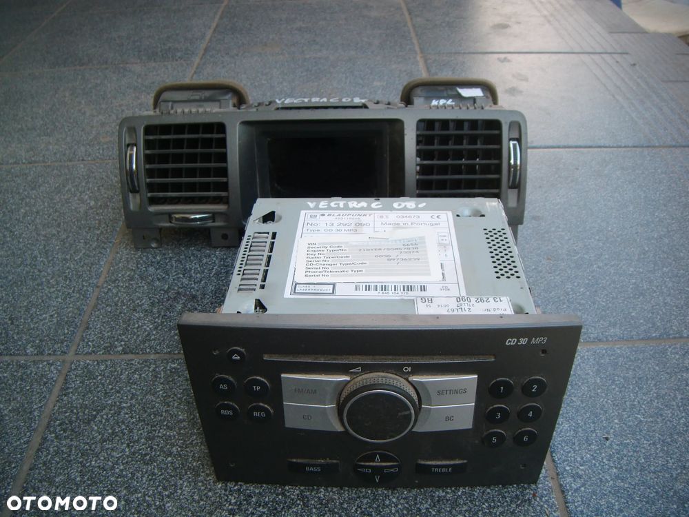 opel vectra c 08r radio cd z wyświetlaczem  13292090 13275277 - 1