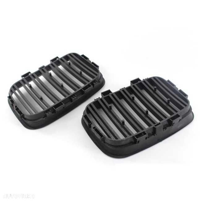 Grile Duble Nari Bara Fata BMW Seria 3 E36 Pre-Facelift (90-96), Negru Lucios - 3