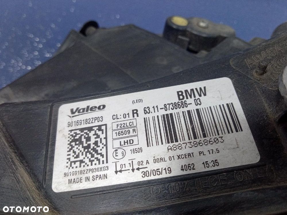 BMW M2 F87 LCI LIFT REFLEKTOR PRAWY LAMPA PRZEDNIA LED 8738686 - 5