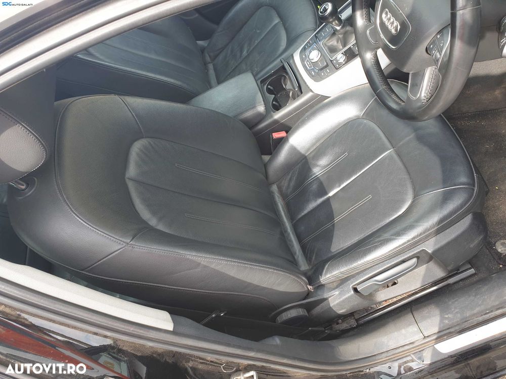 Interior Piele Scaune Stanga Dreapta Fata Fara Incalzire si Bancheta Spate cu Spatar Rabatabil Audi A6 C7 Break Avant NFL Non Facelift 2011 - 2014 [K5437] [K5438] [K5439] [K5440] - 1