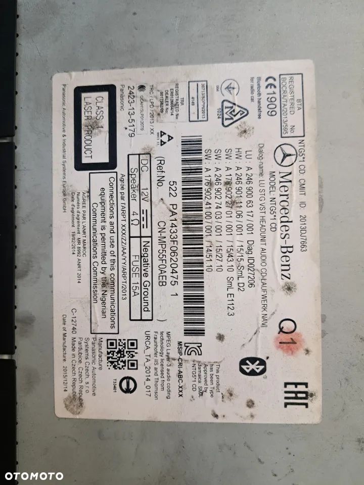 RADIO NAWIGACJA MERCEDES W176 A246900317 - 3