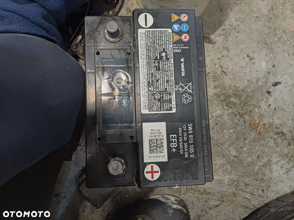 Akumulator EFB 59ah ORG VW Varta 5wa915105 - 1