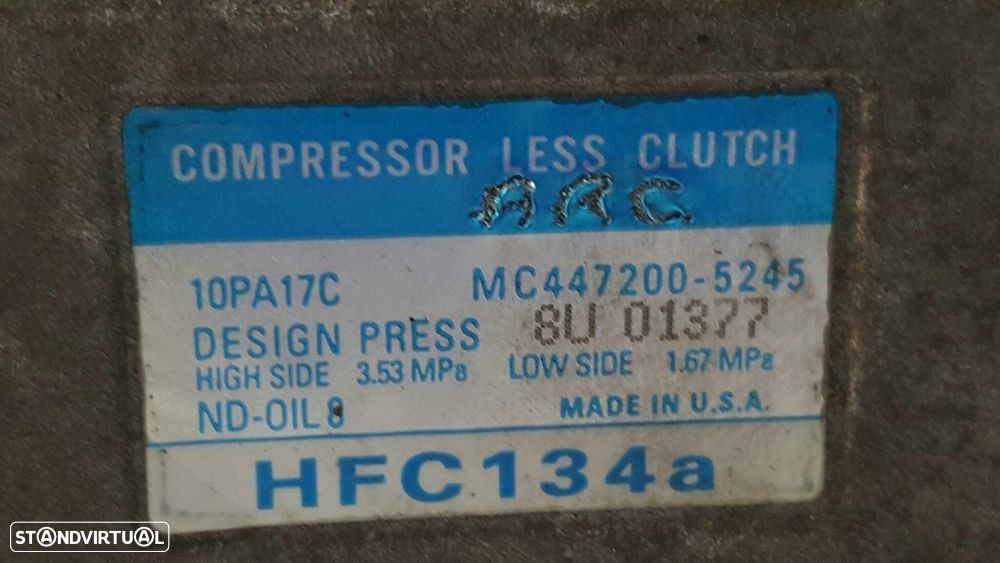 COMPRESSOR DE AR CONDICIONADO CHRYSLER VOYAGER (GS) 2.0 SE - 4