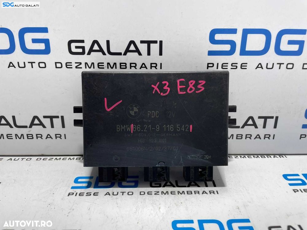Unitate Modul Calculator Senzori Parcare PDC Parktronic BMW X3 E83 2003 - 2010 Cod 66.21 9116542 [L3474] - 2
