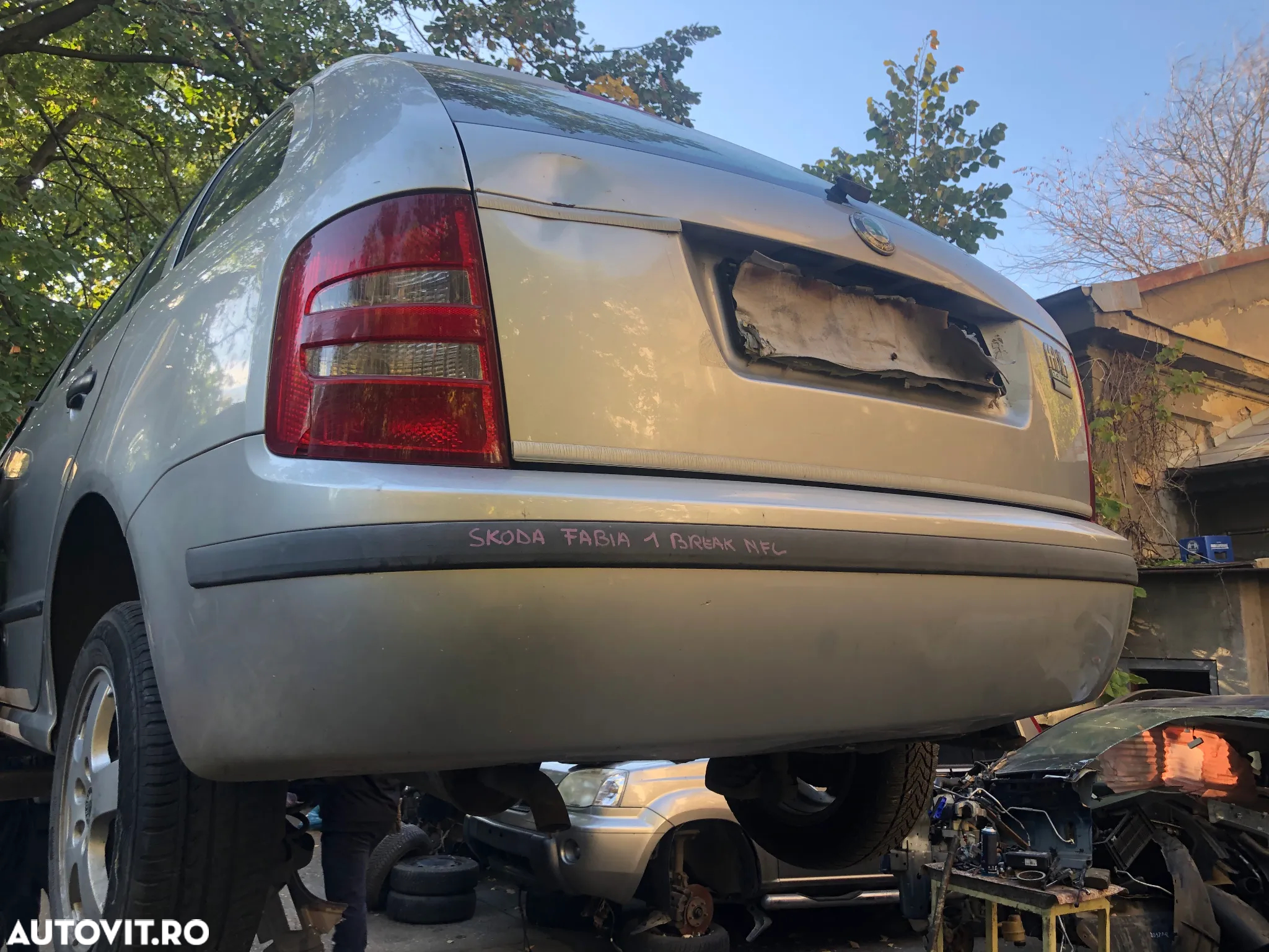 Bara spate Skoda Fabia 1 non facelift gri argintiu 2003 hatchback - 4
