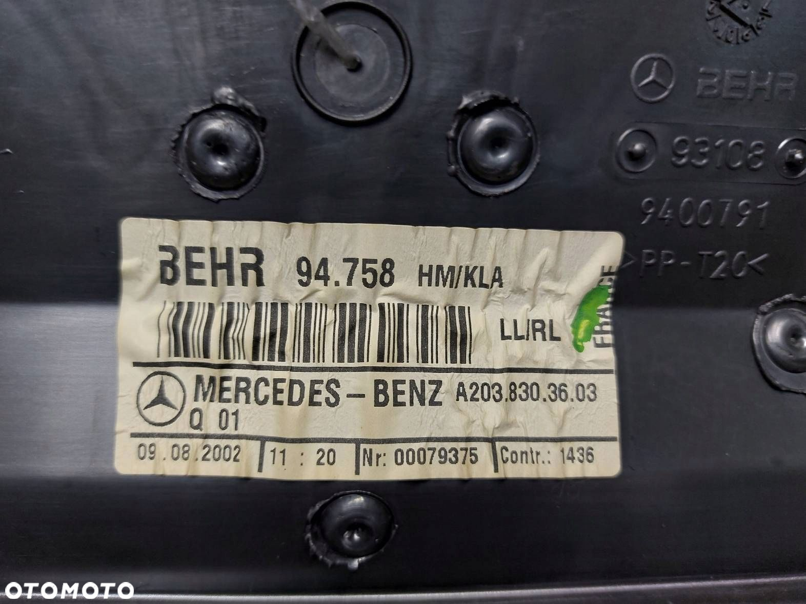 ZESTAW AIRBAG POSTRZAŁOWY MERCEDES W203 C KLASA COUPE - 10