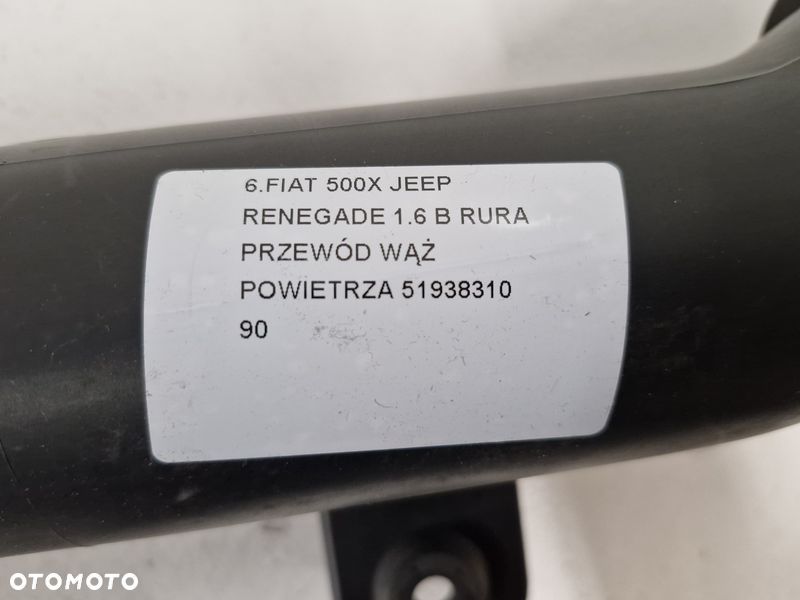 fiat 500x 500 x jeep renegade 1.6 b rura przewód wąż powietrza 51938310 - 4