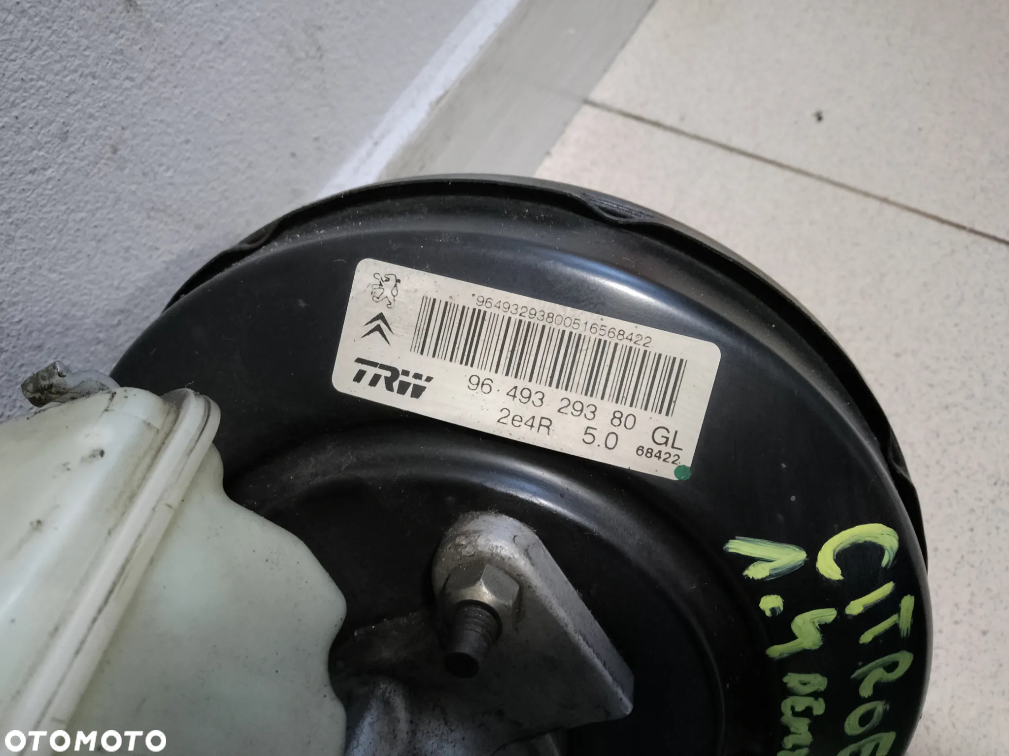 Serwo pompa hamulcowa CITROEN C2 9649329380 - 2