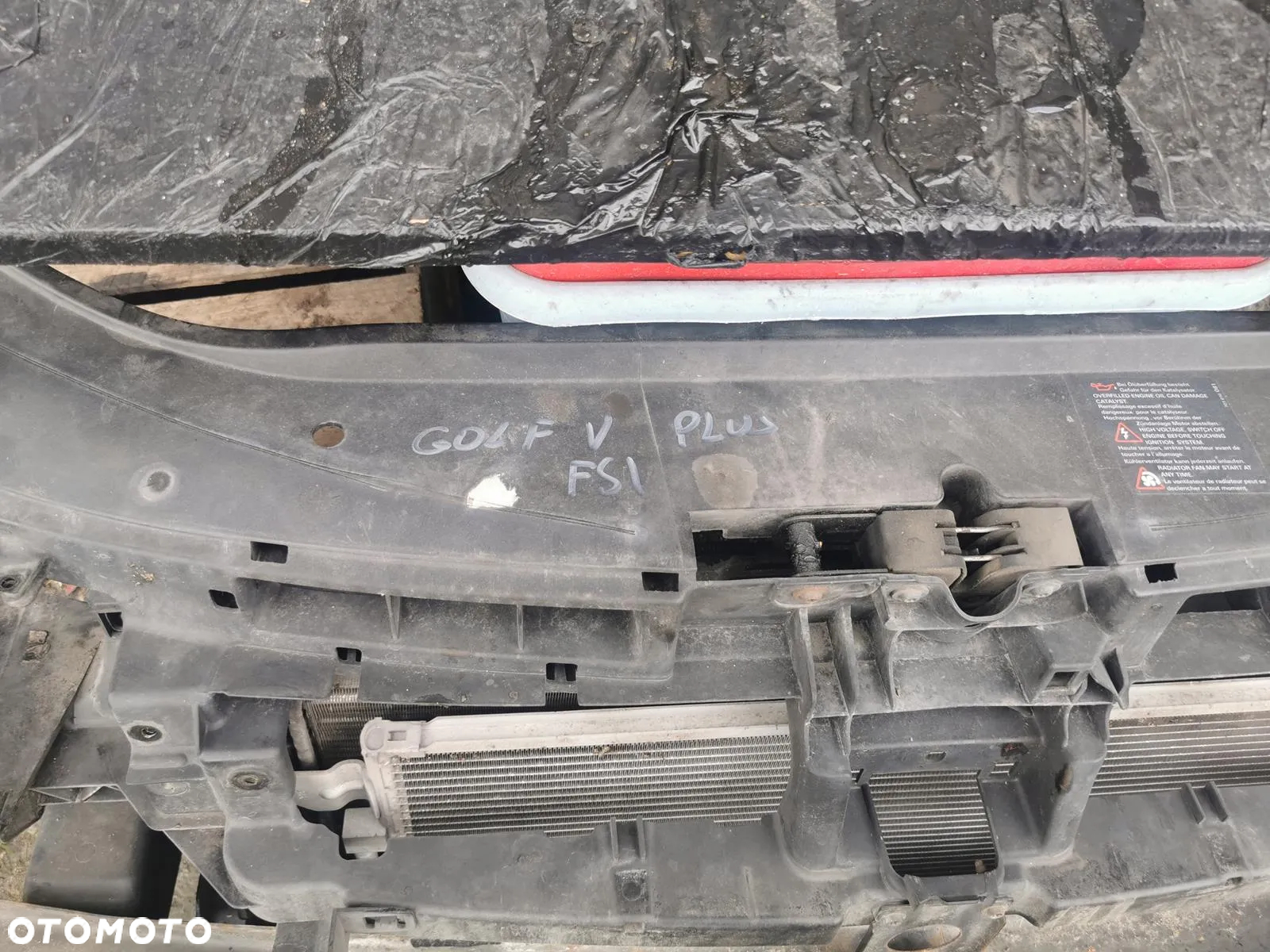 PAS PRZEDNI KOMPLETNY CHŁODNICE WIATRAKI VW GOLF V VI PLUS 1.4 1.6 2.0 FSi - 4