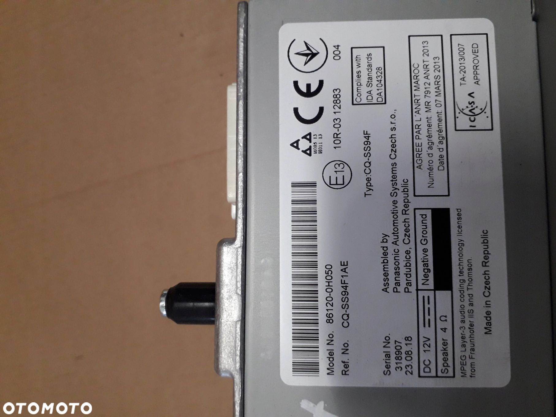 Toyota Aygo II Radio NOWE 86120-0H050 - 2