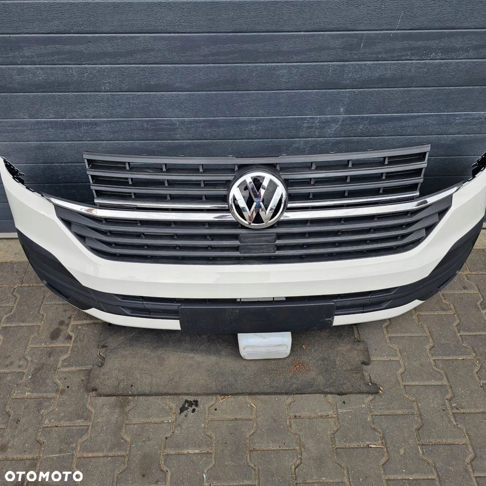 VW T6.1 MULTIVAN CARAVELLE zderzak przód biały LB9A KOMPLETNY - 3