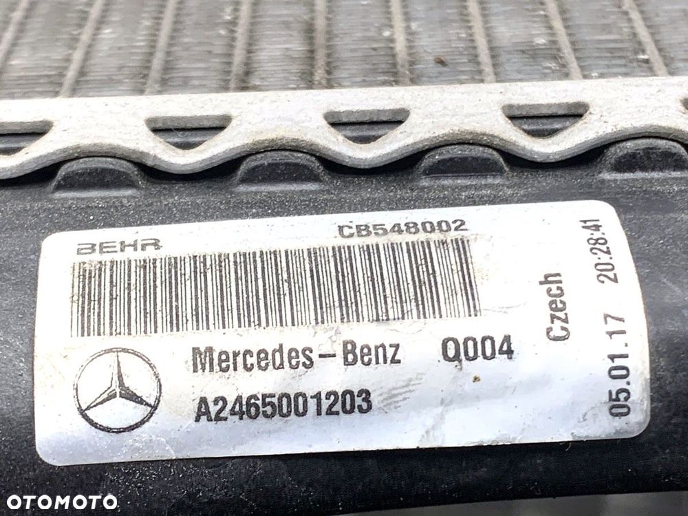 CHŁODNICA WODY  MERCEDES-BENZ KLASA A (W176) 2012 - 2018 A 180 (176.042) 90 kW [122 KM] benzyna - 5