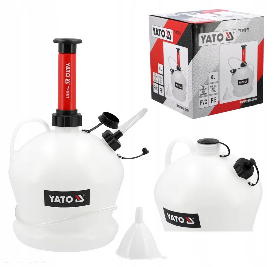 YATO ODSYSARKA RĘCZNA WYSYSARKA DO OLEJU PALIWA I PŁYNÓW POJEM.6L YT-07079 - 8