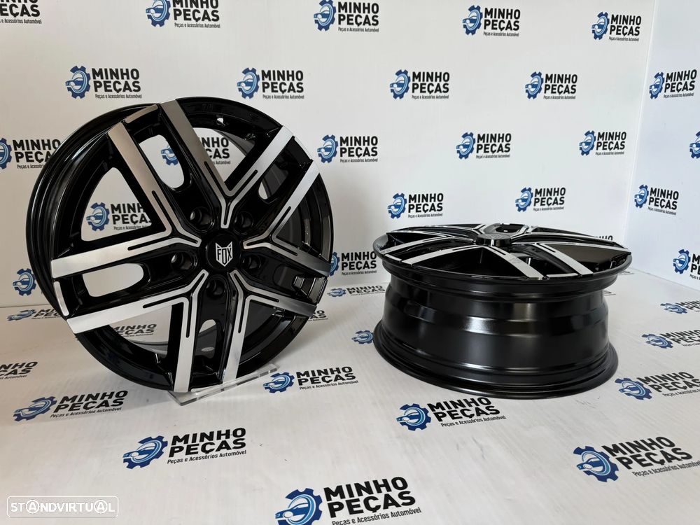 Jantes Fox WX5 em 16x6.5 (5x118) Preto Polido - 6