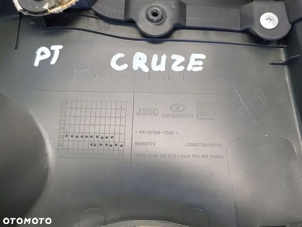 BOCZEK DRZWI PRAWY TYŁ CHEVROLET CRUZE 96950774 - 5