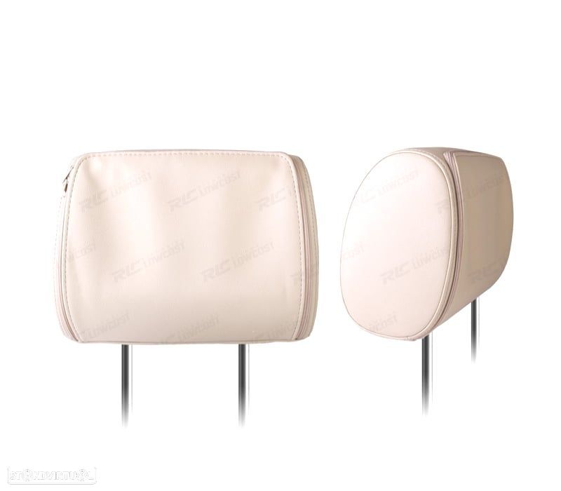 SUPORTE DE CABEÇA MULTIMÉDIA 7 POLEGADAS HD USB SD EM BEGE - 2