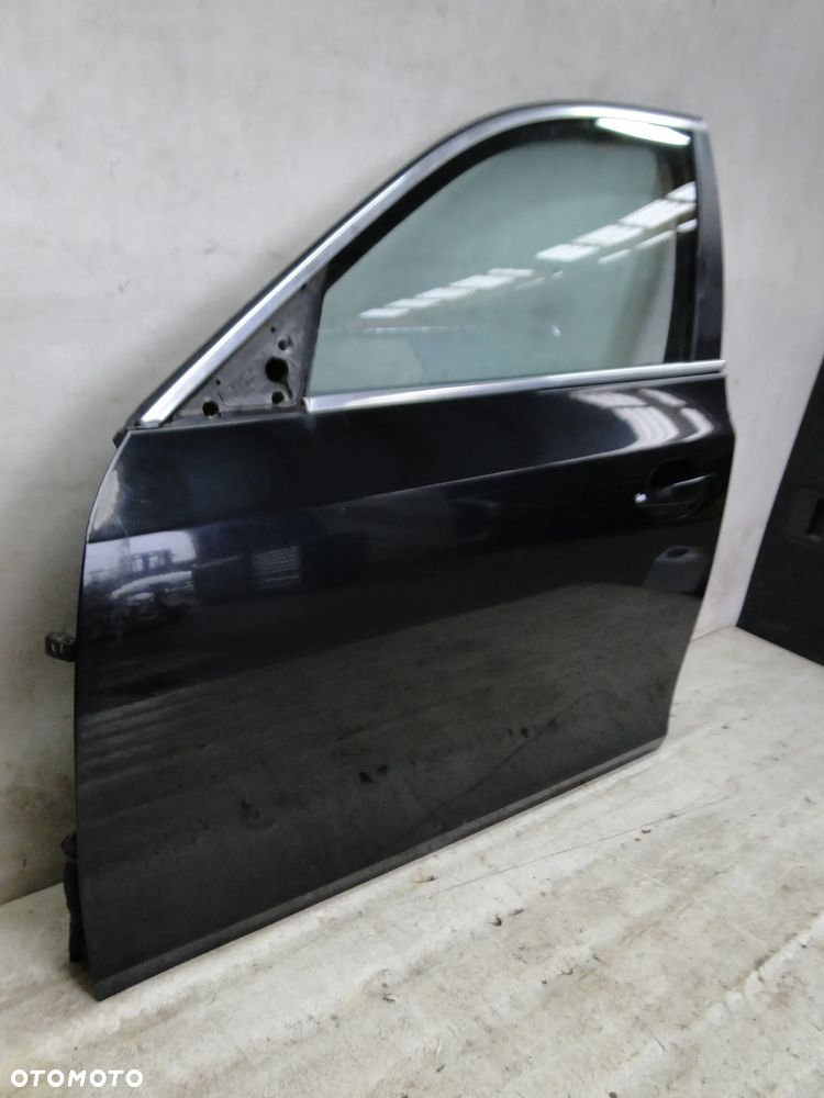 BMW 5 E60 E61 DRZWI LEWE PRZÓD PRZEDNIE SCHWARZ 2 KOMPLETNE - 2