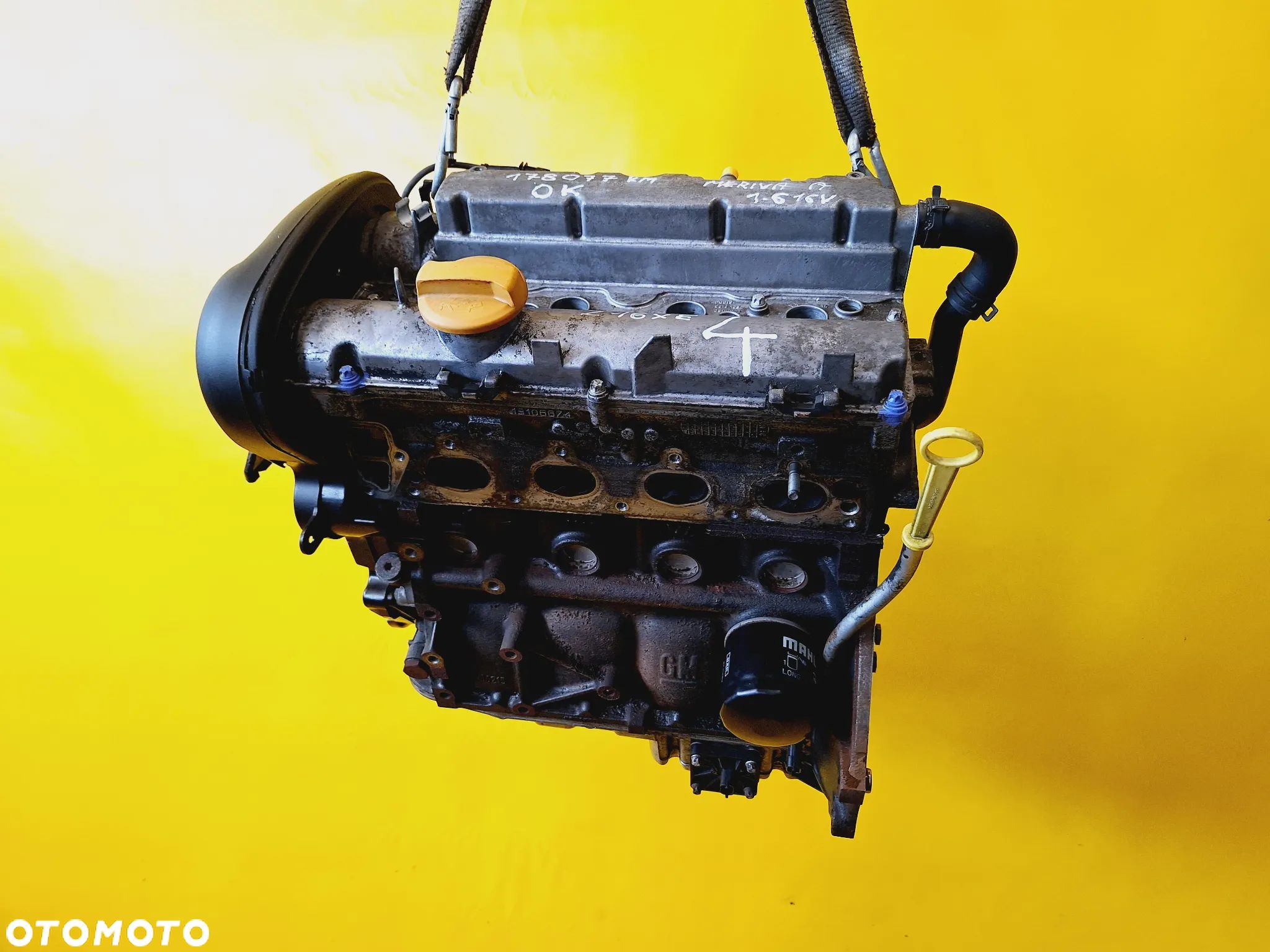 SILNIK OPEL MERIVA A 1.6 16V BENZYNA KOD SILNIKA: Z16XE GŁOWICA: 13106674 NR4 - 1