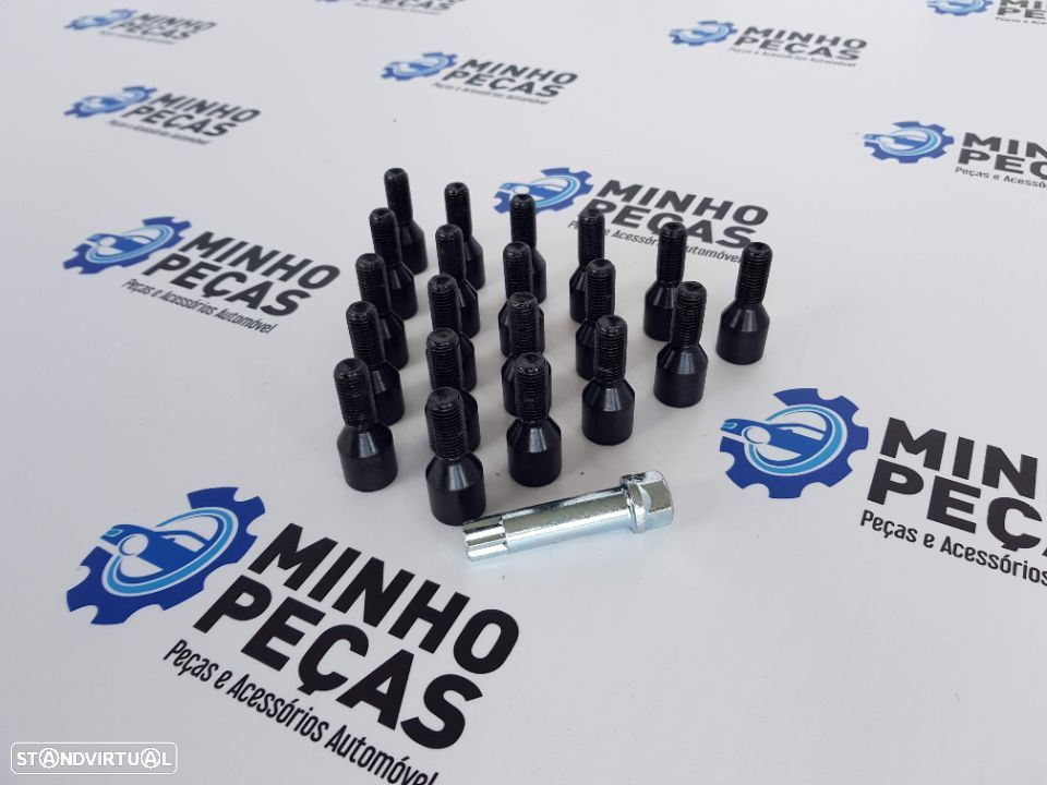 Pernos Aperto Interior Curtos Pretos M12x1.50 - 4