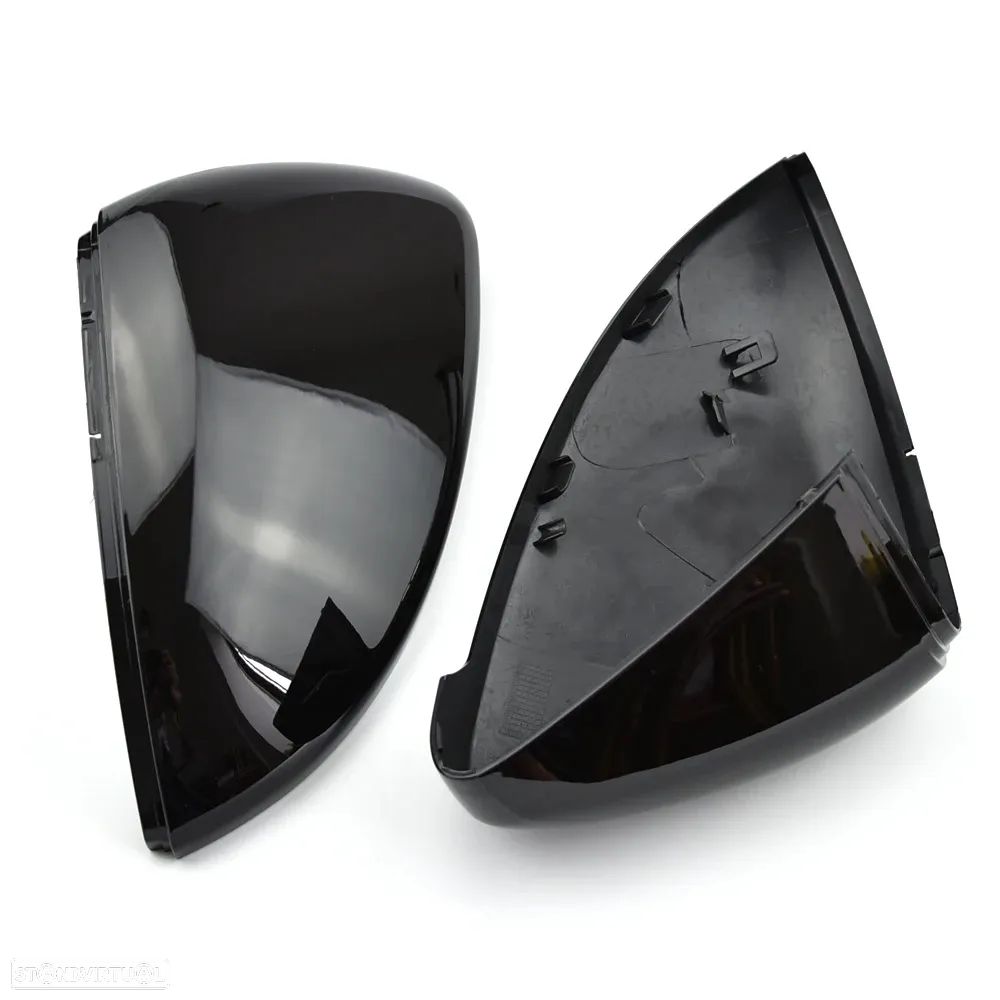 Capas / carcaça de espelhos preto piano brilhante em plástico para VW Golf 7, 7.5 2012-2020 - 1