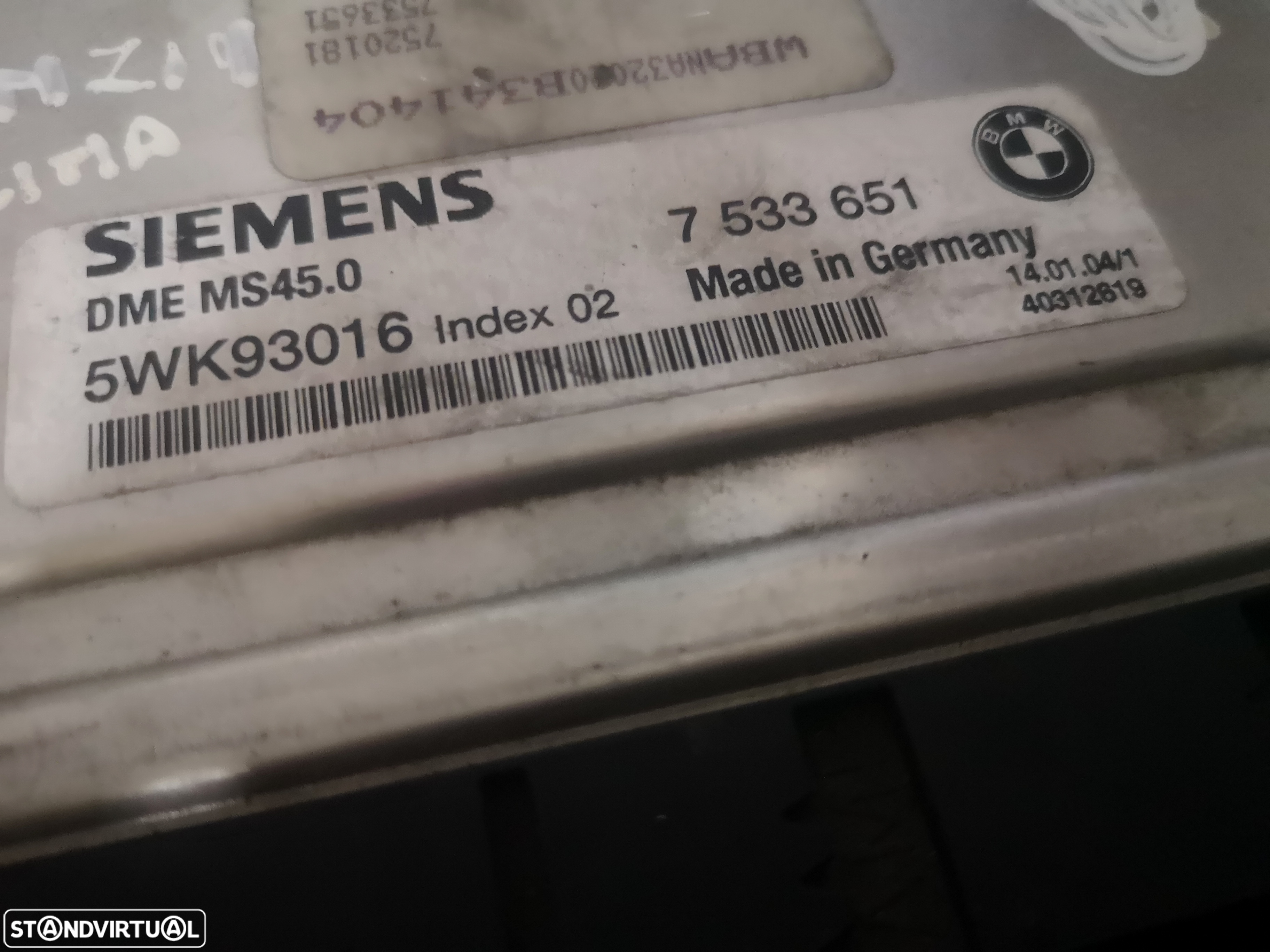 Centralina de motor BMW5 e60 e61 520i 525i gasolina  DME 2003-2007 - 3
