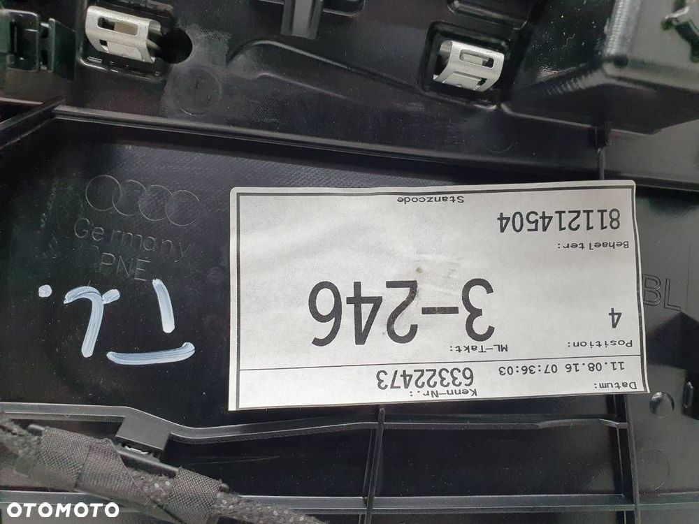 BOCZEK DRZWI TYŁ LEWY TAPICERKA AUDI A4 B9 AVANT FELSGRAU - 10