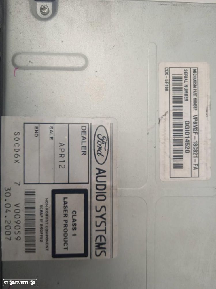 SISTEMA AUDIO / RADIO CD FORD MONDEO IV 2008 - 2