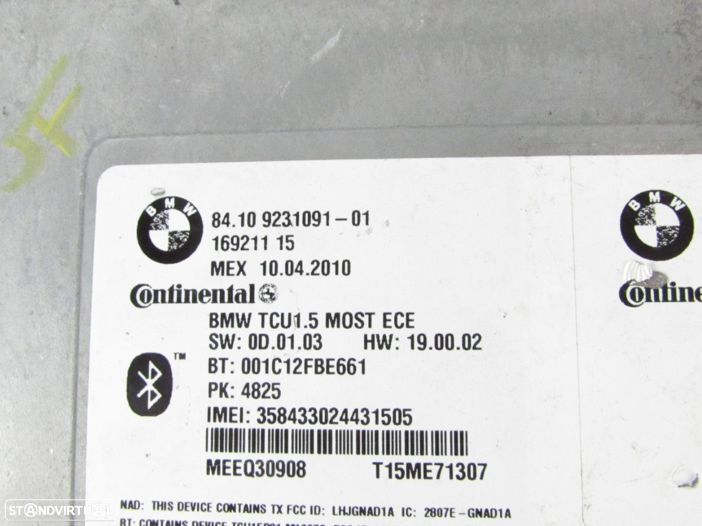 MÓDULO BLUETOOTH/ TELEMÁTICA Seminovo/ Original BMW 5 (E60)/BMW 5 Touring (E61)/... - 4