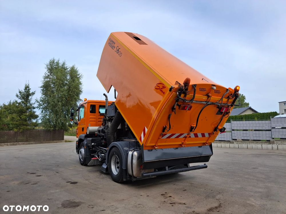 MAN TGM 18.250 Zamiatarka Kupper Weisser BROCK 2 Silniki Euro 5 Odchwaszczarka Szczotki L/R Szczotka Przednia EUnited PM10 Kamery - 14