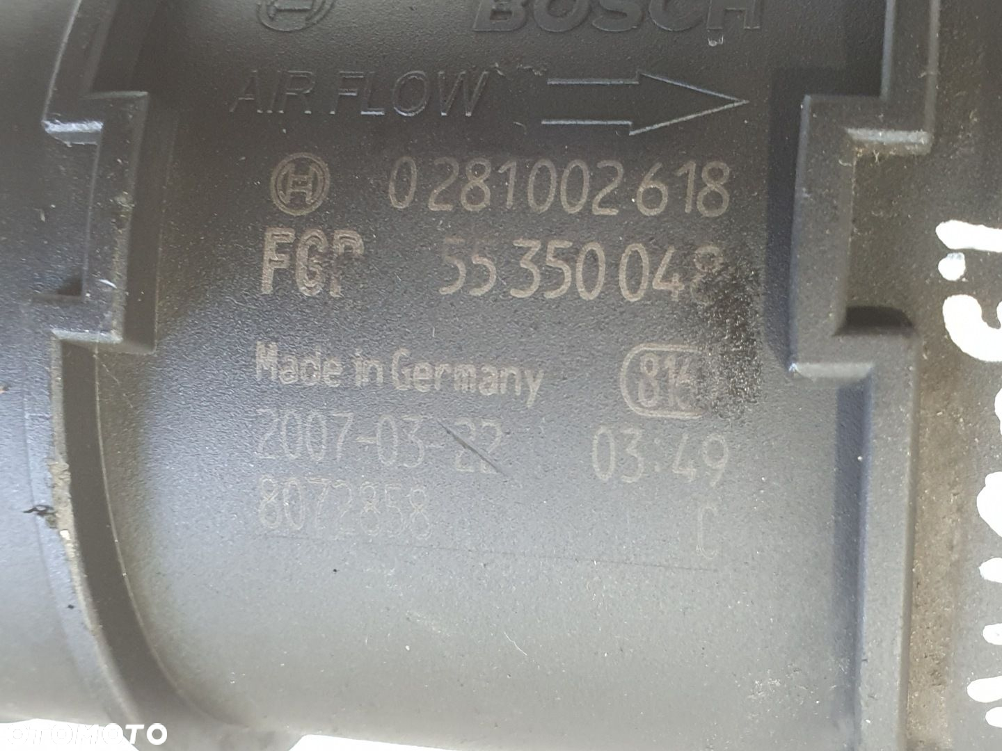 Opel Corsa D 1.3 CDTI PRZEPŁYWOMIERZ POWIETRZA 0281002618 bosch 55350048 - 2