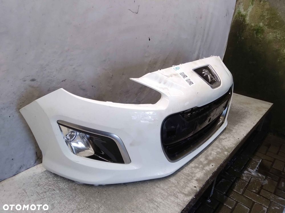 ^ ZDERZAK PRZÓD PRZEDNI PEUGEOT 308 LIFT FL EWPA BIAŁY HALOGENY - 4