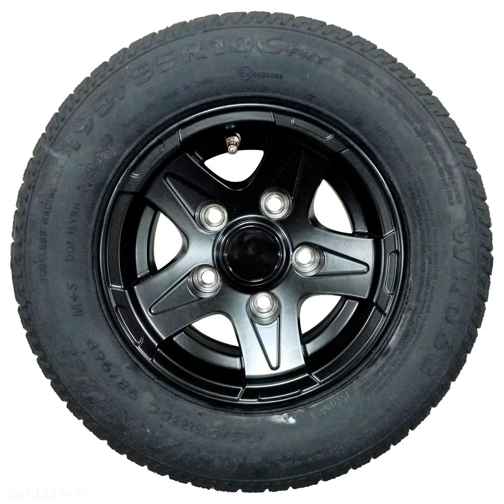 KOŁO 195/55 R10C WANDA 5x112 FELGA ALUMINIOWA CZARNA OPONA PRZYCZEPA !! - 1