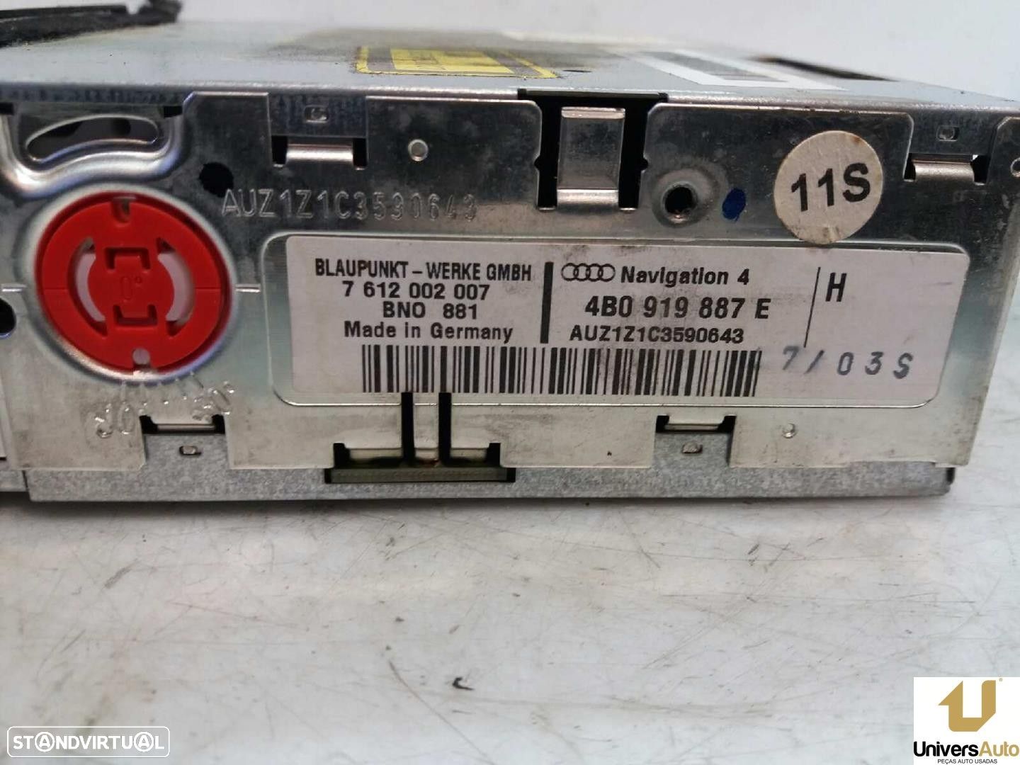 SISTEMA NAVEGAÇÃO GPS AUDI A3 SPORTBACK 2004 -4B0919887 - 1